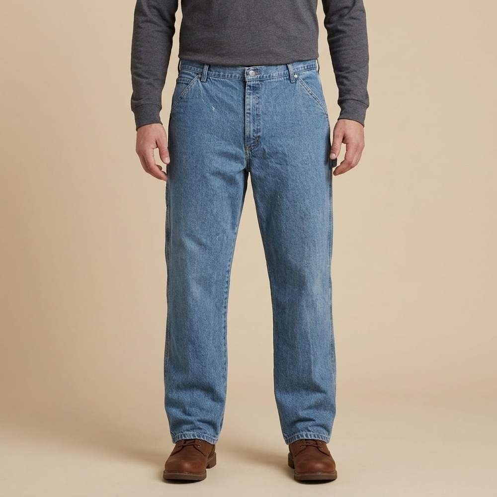 WRG Jeans Co Workwear Jeans Men's 42x32 Blue Denim Carpenter Work Pants